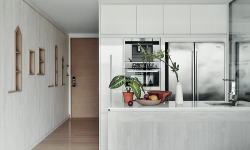 Căn hộ hai phòng ngủ màu xám độc đáo