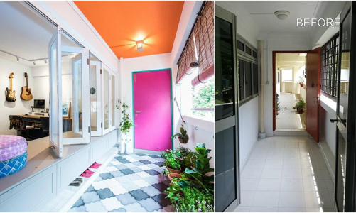 Cải tạo căn hộ cũ thành ngôi nhà bohemian tươi vui