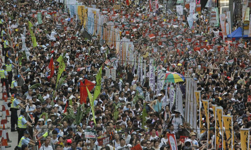 Biển người biểu tình ở Hồng Kông