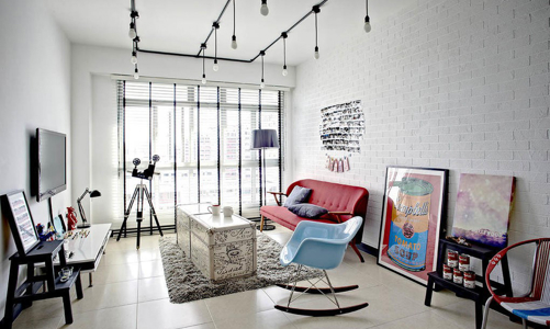 Lắp đèn ray trần cho phòng khách