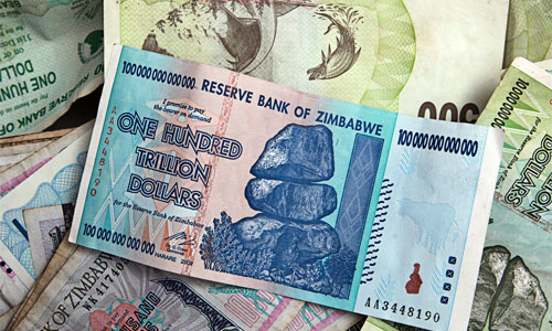 5 USD đổi được 100 nghìn tỷ Đôla Zimbabwe