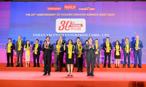 Vedan Việt Nam đón nhận danh hiệu Rồng Vàng 2020