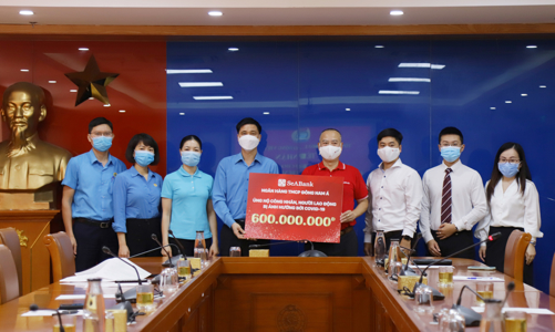 SeABank ủng hộ gần 1,7 tỷ đồng hỗ trợ công nhân, người dân bị ảnh hưởng bởi Covid-19