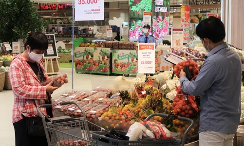 30 tấn vải thiều Bắc Giang được bán tại Aeon