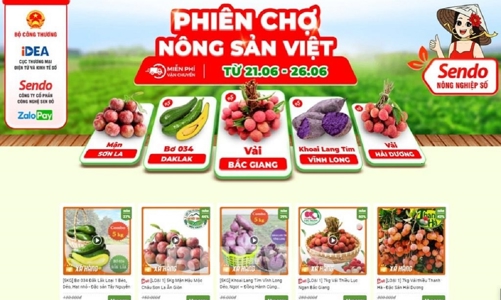 Nông dân Bắc Giang, Hải Dương, Vĩnh Long, Đắk Lắk, Sơn La bán livestream nông sản trên Sendo