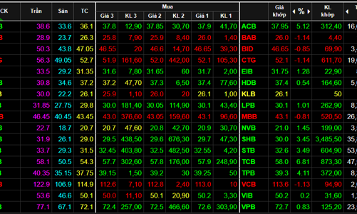 Tiền vào mạnh hơn, cổ phiếu ngân hàng vẫn không đỡ nổi chỉ số