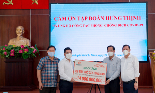 Tập đoàn Hưng Thịnh hỗ trợ khẩn hàng chục tỷ đồng cho Tp.HCM chống dịch
