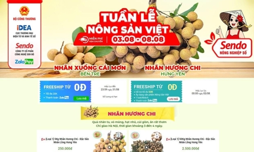 Lần đầu tiên nhãn lồng Hưng Yên lên sàn thương mại điện tử 