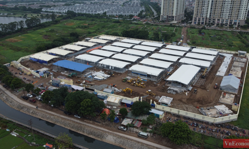 Thăm công trường xây dựng Bệnh viện dã chiến 500 giường của Hà Nội