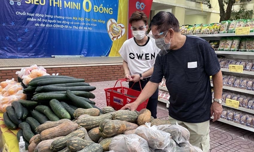 Thêm 2 “Siêu thị mini 0 đồng” trợ giúp người khó khăn do Covid-19
