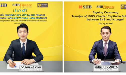SHB sẽ chuyển nhượng 100% vốn tại SHB Finance cho Krungsri – thành viên thuộc Tập đoàn MUFG 