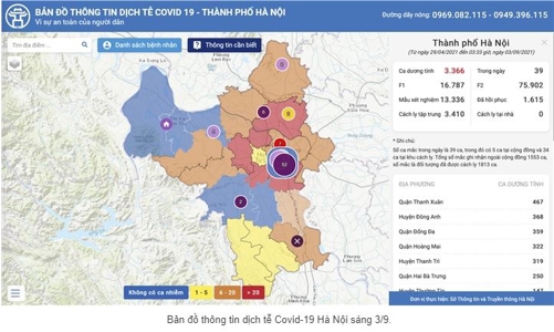 Hà Nội thực hiện 3 vùng và cơ chế vận hành phòng, chống dịch
