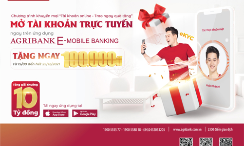 Mở tài khoản trực tuyến Agribank “ghi điểm” với người dùng