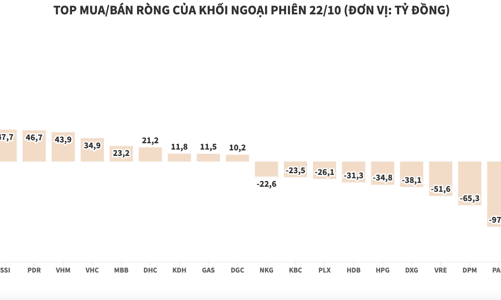 Khối ngoại tiếp tục bán ròng, lực xả ở HPG chỉ còn gần 35 tỷ đồng