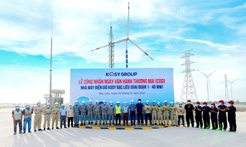 Tập đoàn Kosy chính thức vận hành thương mại nhà máy Điện gió Kosy Bạc Liêu