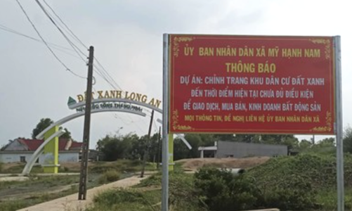 Truy tìm đối tượng lừa đảo tại dự án Khu dân cư Đất Xanh-Mỹ Hạnh Nam tại Long An 