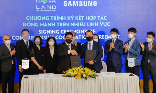 Samsung và Novaland ký kết hợp tác đồng hành trên nhiều lĩnh vực