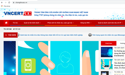 Đã có Cổng thông tin điện tử về phòng chống tin nhắn, cuộc gọi rác