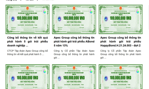 Chào bán trái phiếu không báo cáo, Apec Group bị phạt 600 triệu đồng