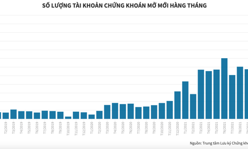Kỷ lục hơn 220.000 tài khoản chứng khoán cá nhân mở mới trong tháng 11
