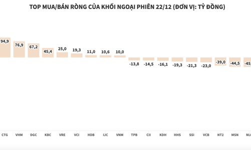 Khối ngoại bán ròng thêm gần 300 tỷ đồng cổ phiếu CEO