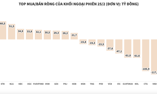Khối ngoại tiếp tục bán ròng, mạnh tay xả HPG, VND và CTG