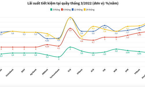 Lãi suất tiết kiệm ngân hàng nào cao nhất tháng 3/2022?