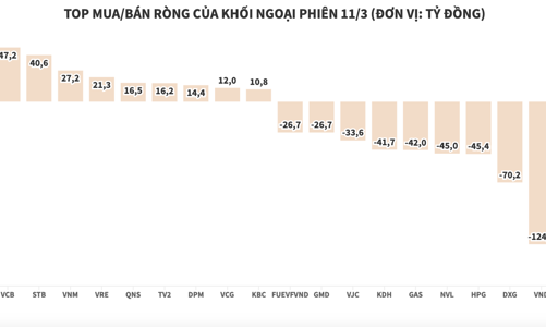 Tiếp tục xả gần 520 tỷ đồng, khối ngoại đánh dấu phiên bán ròng thứ 5 liên tiếp