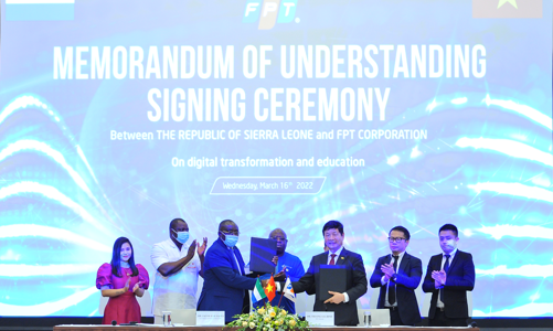 Lần đầu tiên doanh nghiệp công nghệ Việt ký hợp đồng chuyển đổi số tổng thể cho chính phủ Sierra Leone 