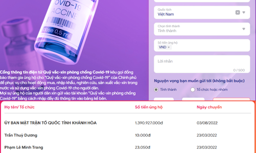 Bộ Tài chính nhận bàn giao Cổng thông tin điện tử Quỹ Vaccine phòng Covid-19