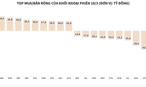 Khối ngoại tiếp tục xả ròng thêm 64 tỷ đồng