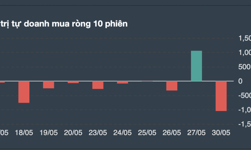 Giao dịch tự doanh 30/5: Gom cổ phiếu bán lẻ phiên thứ tư liên tiếp 