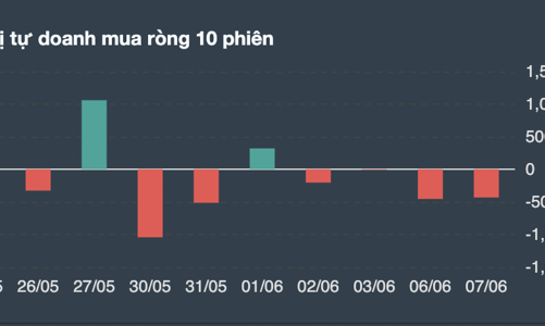 Một mã thị giá tăng cao nhất thị trường,  tự doanh tranh thủ xả hàng trăm nghìn cổ phiếu 