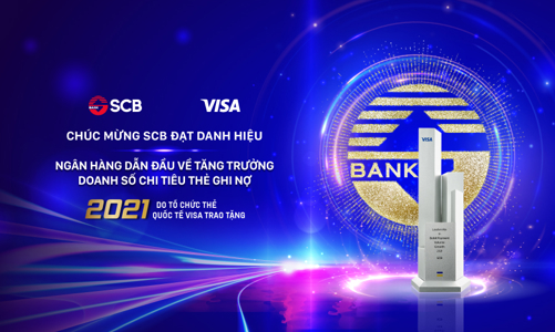 SCB dẫn đầu về tăng trưởng doanh số chi tiêu thẻ ghi nợ của Visa năm 2021