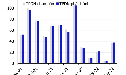 Phát hành trái phiếu doanh nghiệp tăng vọt trong tháng 5, nhóm bất động sản lại rầm rộ 