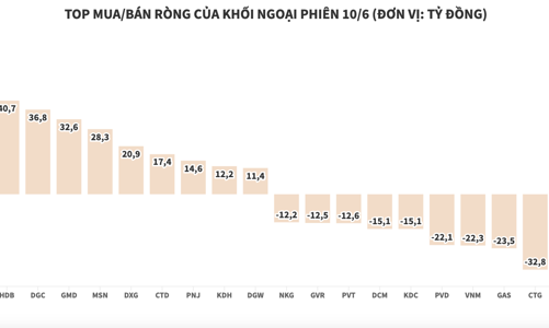 Khối ngoại mua ròng phiên thứ 5 liên tiếp, tập trung gom STB và HDB