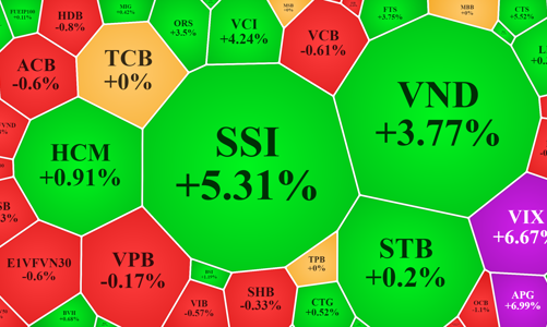 Thị trường điều chỉnh nhẹ, cổ phiếu chứng khoán vẫn rực rỡ