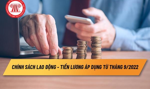 Một số chính sách lao động - tiền lương áp dụng từ tháng 9/2022