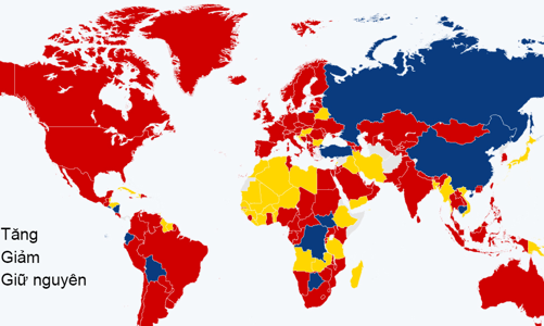 Các ngân hàng trung ương thế giới điều chỉnh lãi suất như thế nào từ đầu năm 2022?