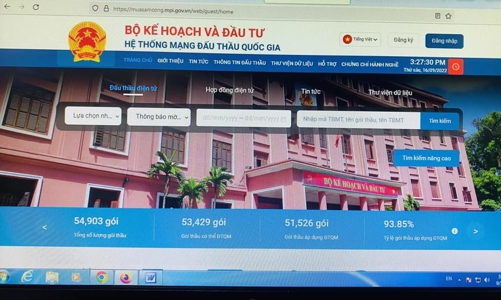 Hệ thống mạng đấu thầu quốc gia mới chính thức vận hành 