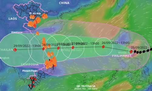 Tin mới  về Bão Noru: Bão mạnh cấp 12-13 đã vào Biển Đông