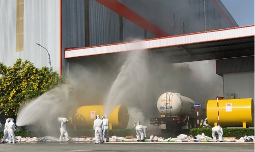 Cơ sở hóa chất phải tổ chức diễn tập ứng phó sự cố