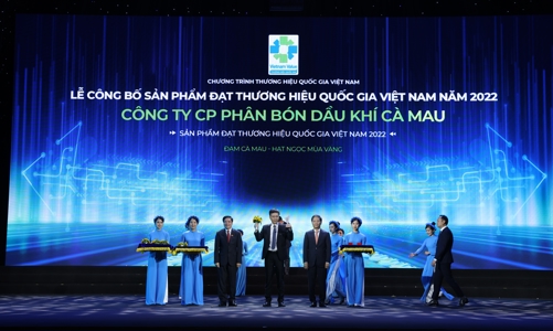 Phân bón Cà Mau tự hào Thương hiệu Quốc gia lần thứ 5 liên tiếp