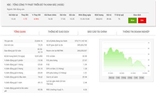 Giá giảm sâu, Quỹ ngoại Dragon Capital tiếp tục bán thêm 6 triệu cổ phiếu KBC