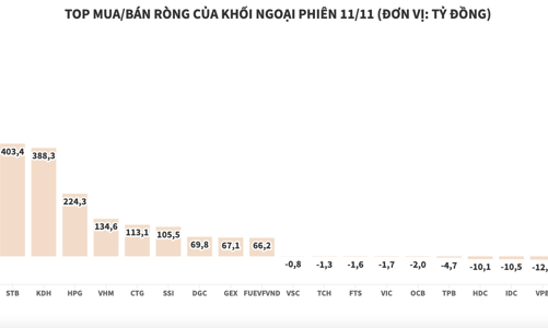 Khối ngoại mua ròng kỷ lục, gom hàng loạt blue-chips