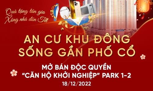 Đất Xanh Miền Bắc mở bán 50 căn hộ “khởi nghiệp” tại tòa Park 1,2 - Eurowindow River Park 