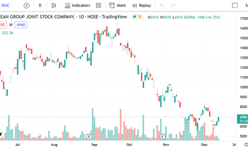 HOSE chuyển cổ phiếu OGC sang diện kiểm soát, từ ngày 14/12