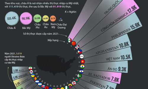 Những quốc gia nhập cư vào Mỹ nhiều nhất, Việt Nam nằm trong top 10