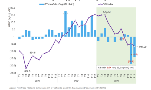 Nhà đầu tư cá nhân bán ròng 35,9 nghìn tỷ năm 2022, mặt bằng lãi suất cao là trở ngại trong 2023