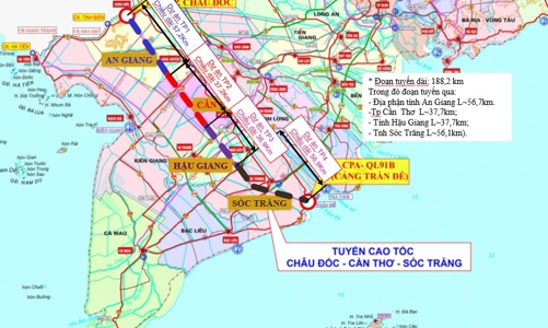 Phê duyệt dự án thành phần 1 cao tốc Châu Đốc – Cần Thơ – Sóc Trăng với 43 gói thầu